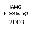 (image for) Proceedings IAMG 2003, Portsmouth, on CD